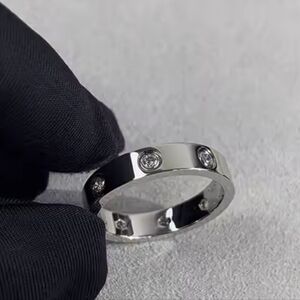 Silver Band Ring with Gemstones